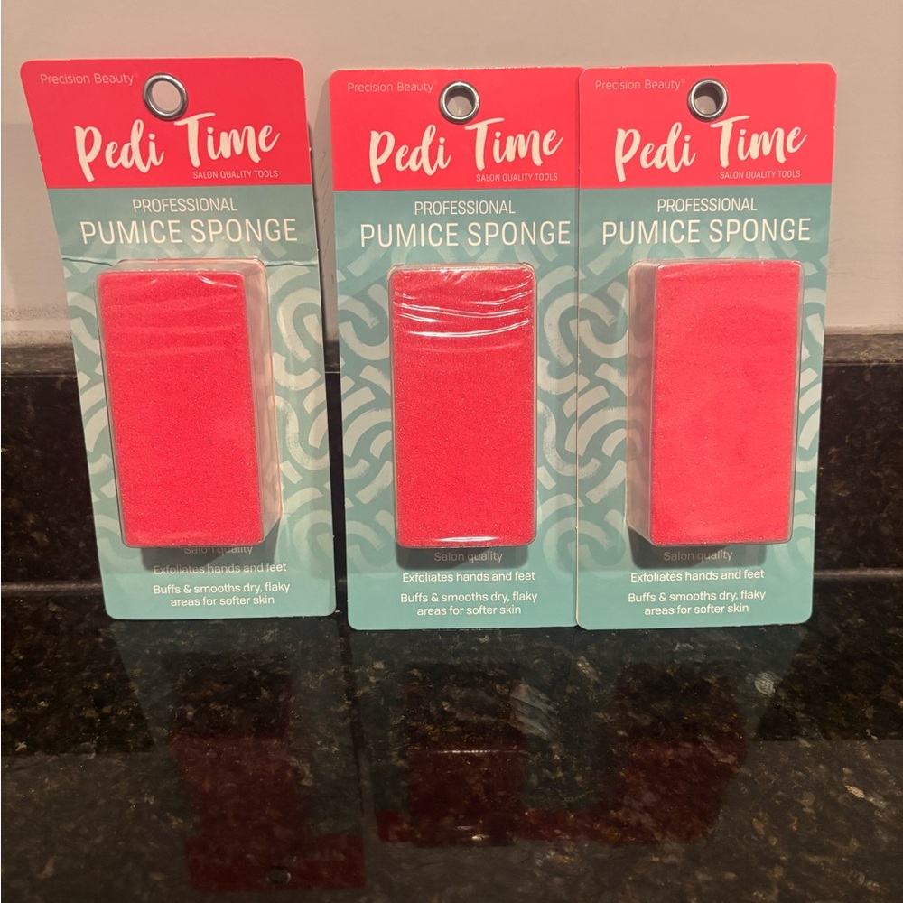 NIB Three-Pack Pedi Time Professional Pumice Sponges